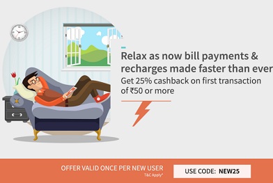 Freecharge best sale new user